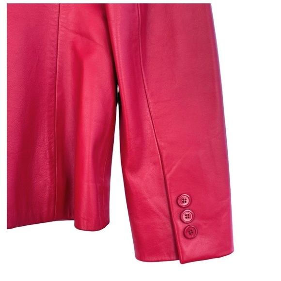 Carlisle Women’s Vintage Leather Jacket. Red. Size 4 - Picture 8 of 10